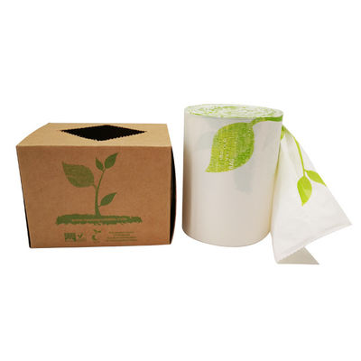 Xử lý môi trường thân thiện bán buôn Cornstarch Custom Color In 100% Biodegradable Compostable Plastic Garbage Bags on Roll