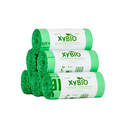 Thường được ưa chuộng dựa trên tinh bột ngô thân thiện với môi trường bền vững bán buôn 100% nhựa phân hủy sinh học túi rác tùy chỉnh in