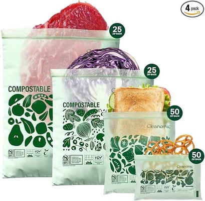 Bao bì túi lưu trữ thực phẩm có thể phân hủy - Gallon, Quart, Sandwich và Snack