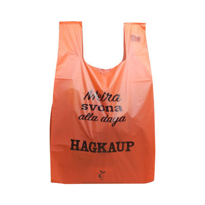 Giá tốt. Biodegradable T-Shirt tái sử dụng túi dễ dàng tay cầm Tie Singlet túi thanh toán tùy chỉnh trực tuyến